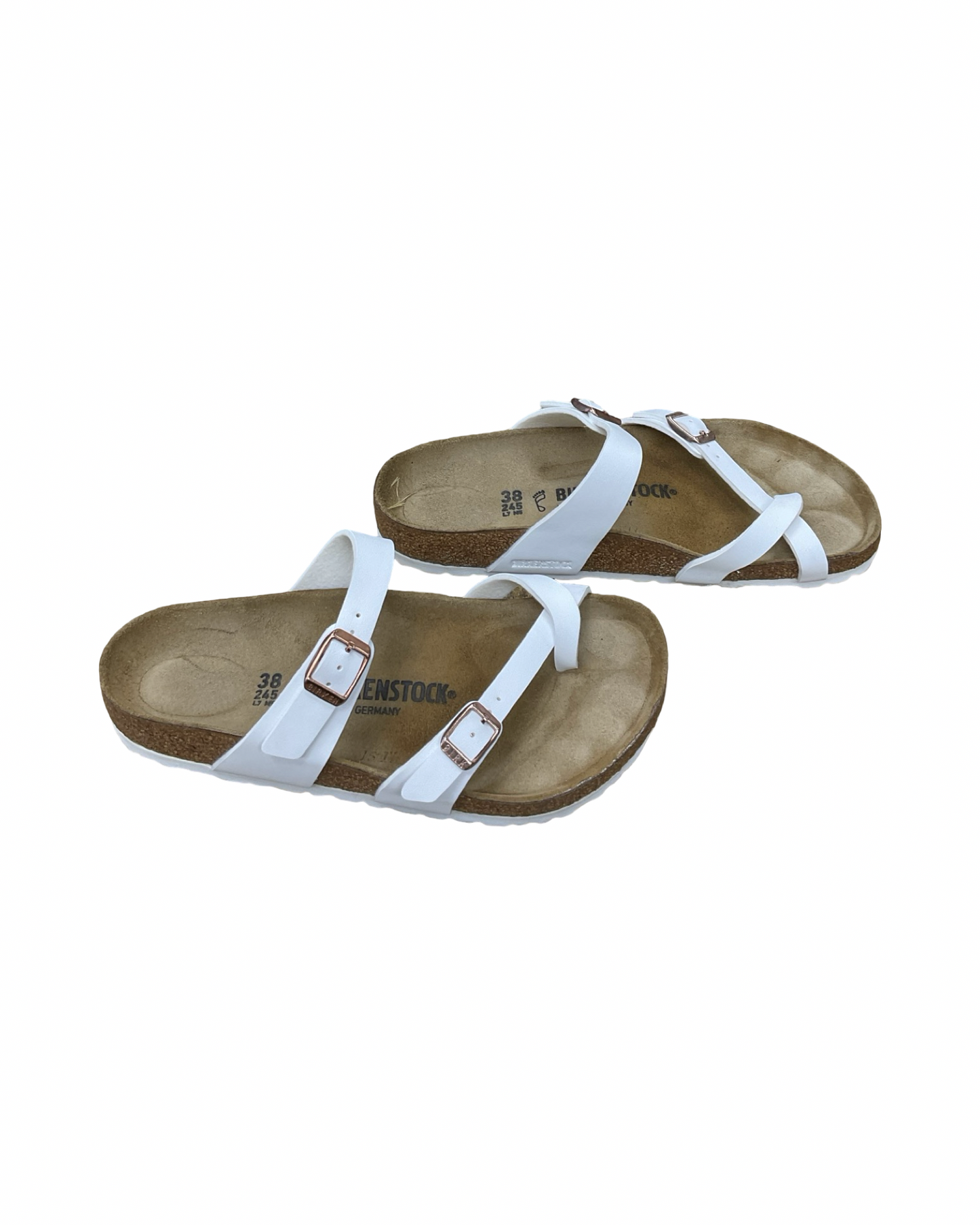 Sandals Flats By Birkenstock In White, Size:7