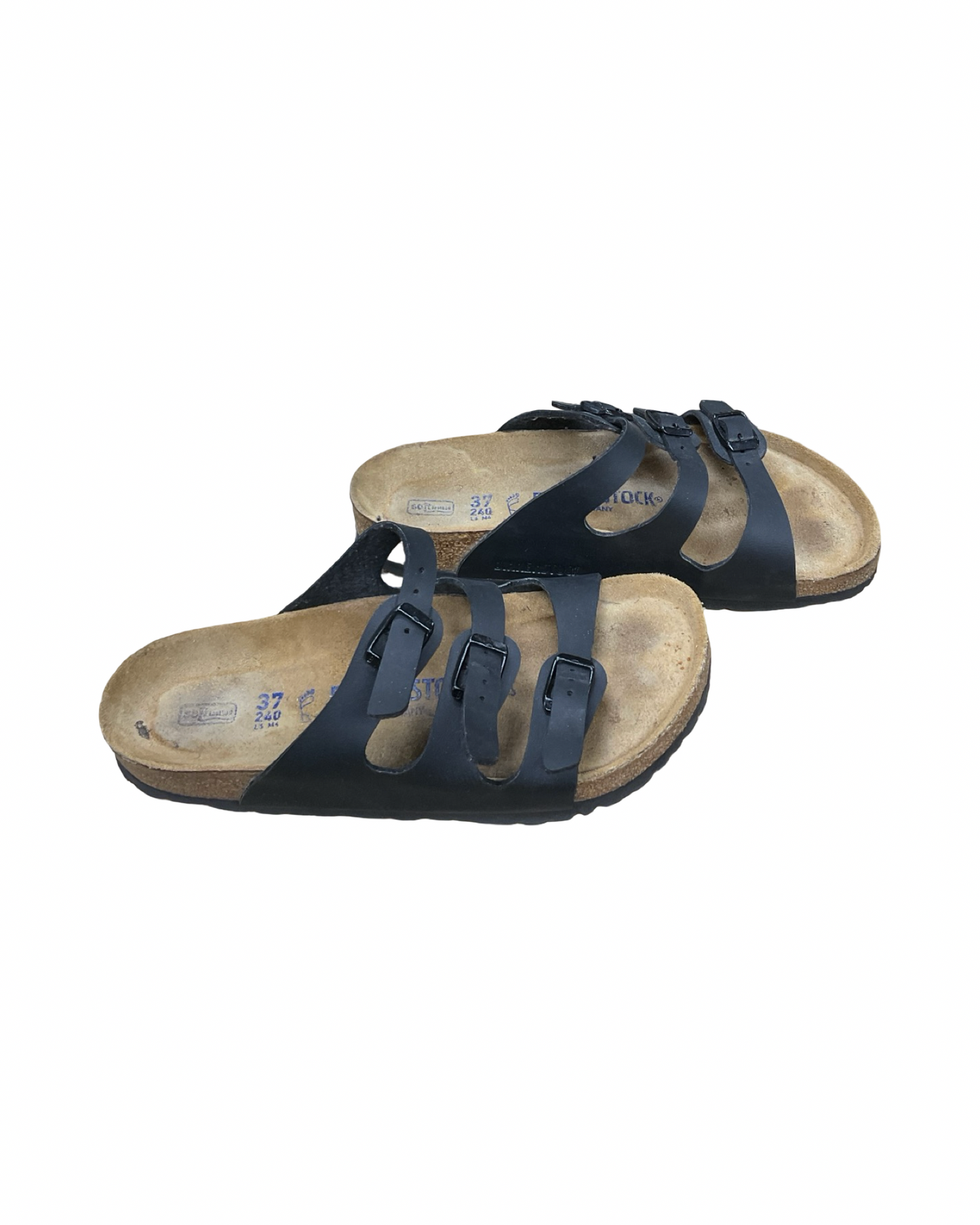 Sandals Flats By Birkenstock In Black, Size:7
