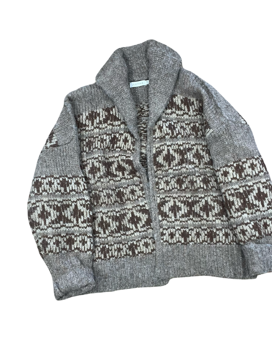 Sweater Cardigan By Just Fab In Brown, Size:1X