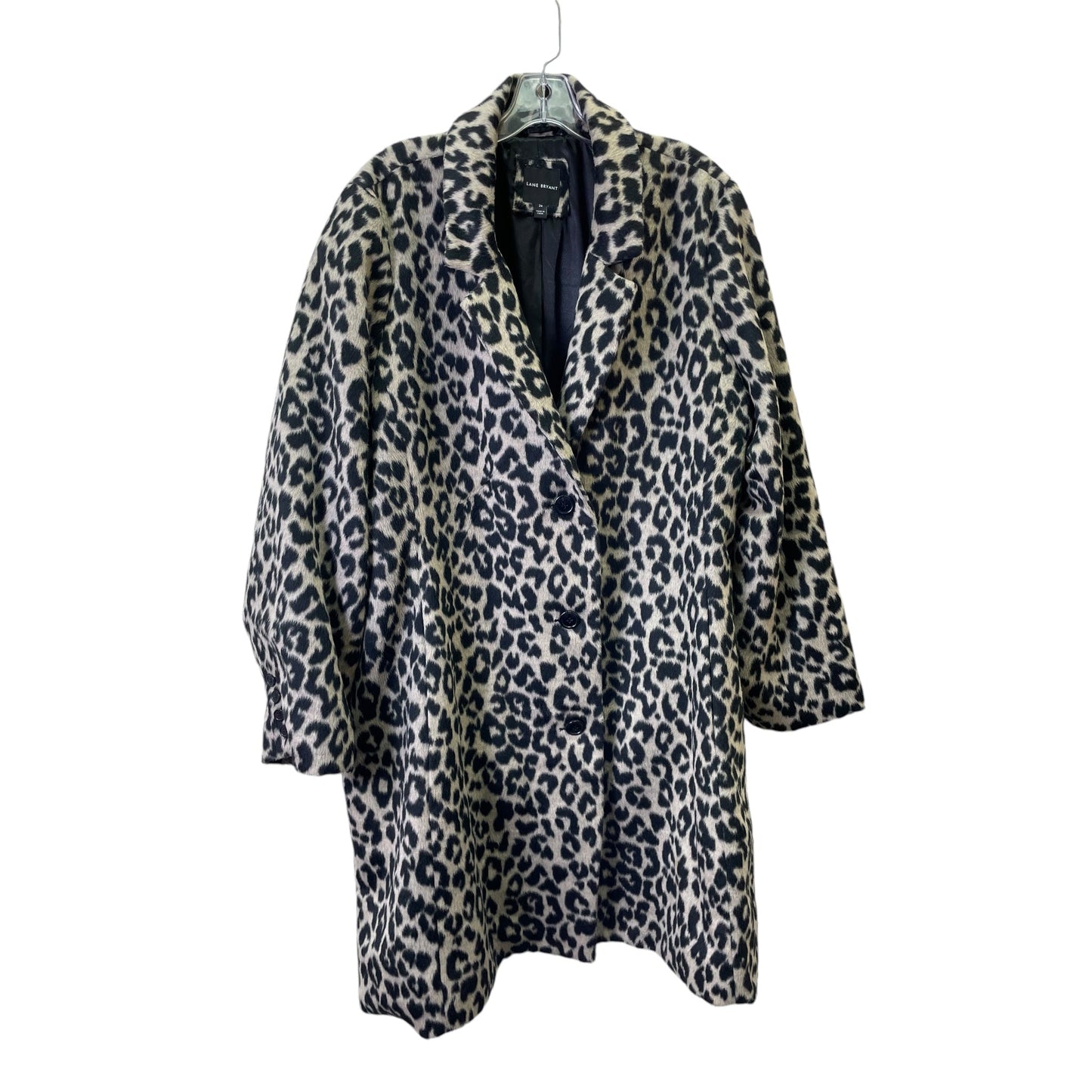 Coat Trench Coat By Lane Bryant In Animal Print, Size:3X