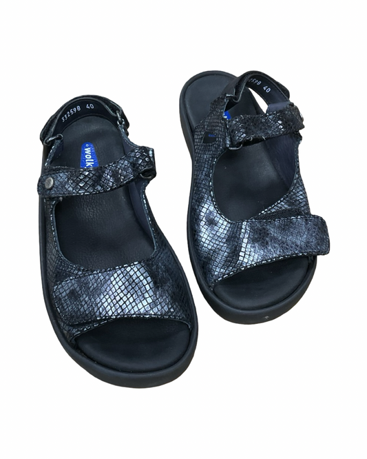 Sandals Heels Platform By Clothes Mentor In Black, Size:9.5