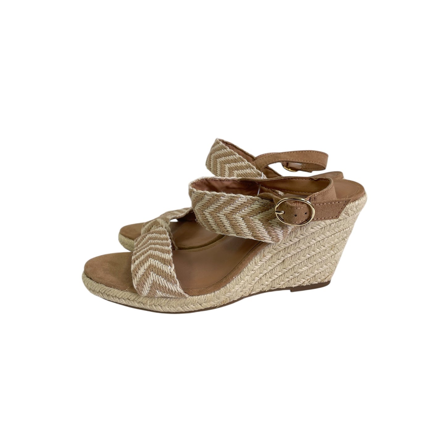 Shoes Heels Wedge By Old Navy In Taupe, Size:7