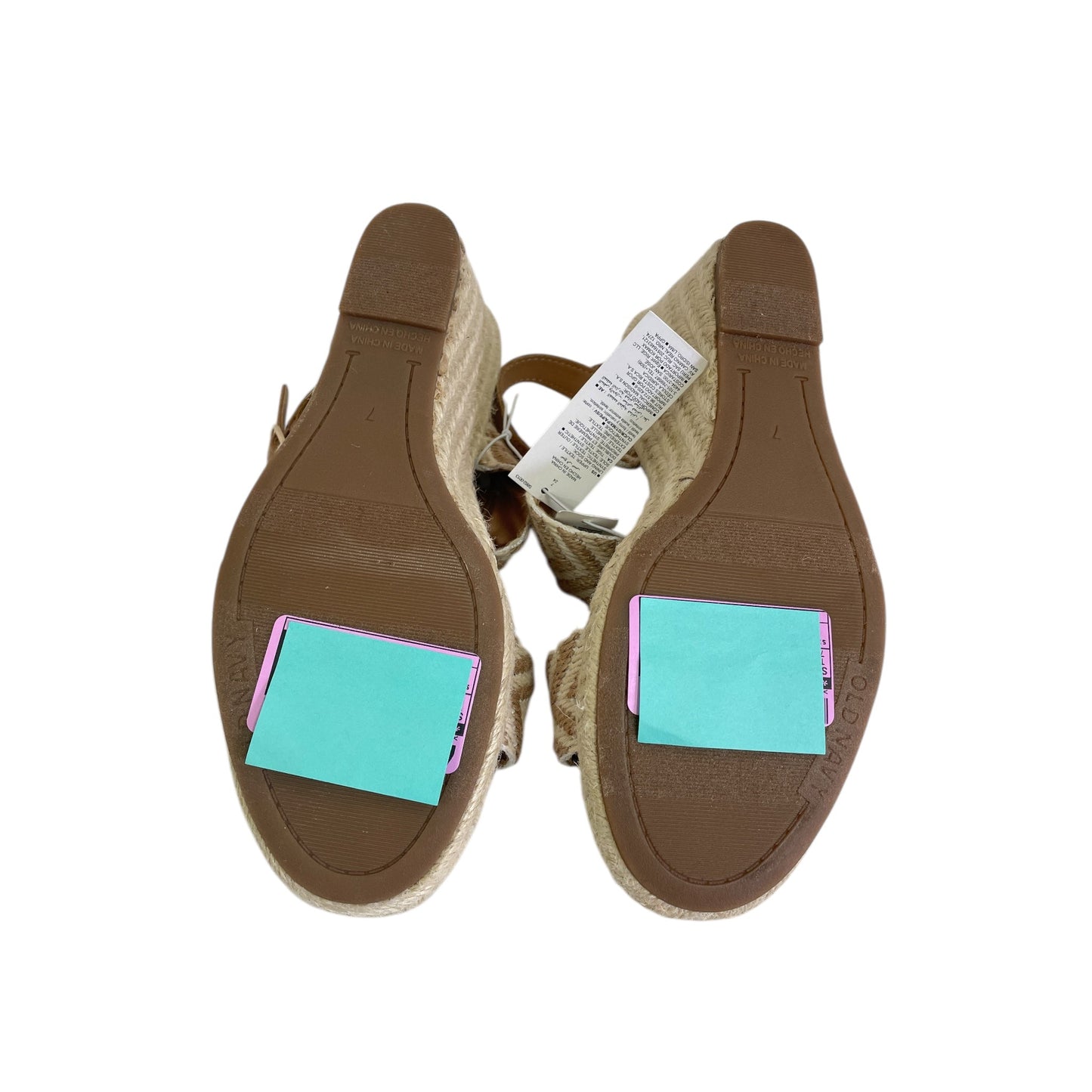 Shoes Heels Wedge By Old Navy In Taupe, Size:7