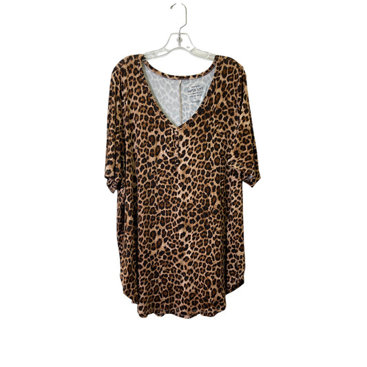 Top Ss Basic By Torrid In Animal Print, Size:4X