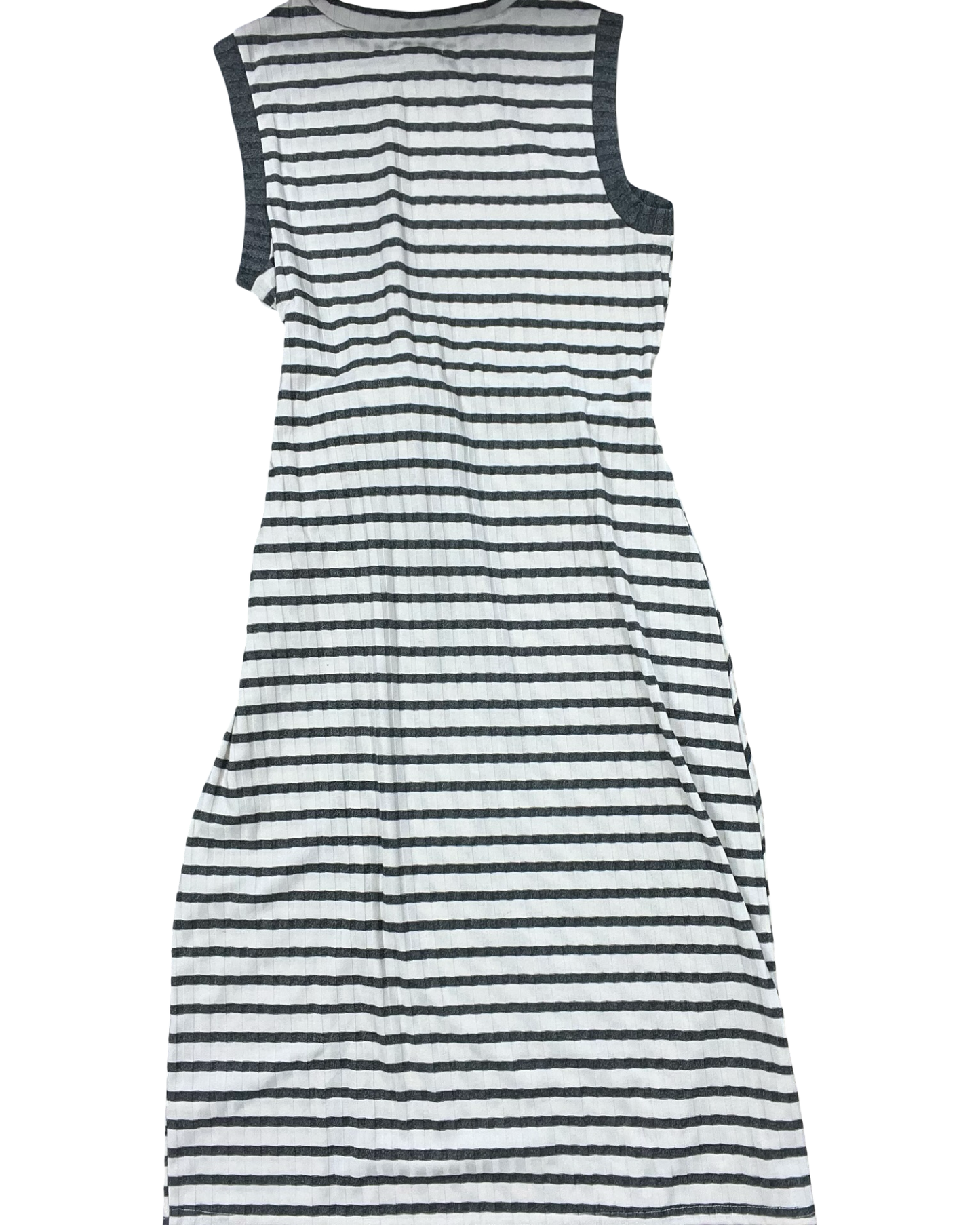 Dress Casual Midi By Maurices In Cream & Grey, Size:L