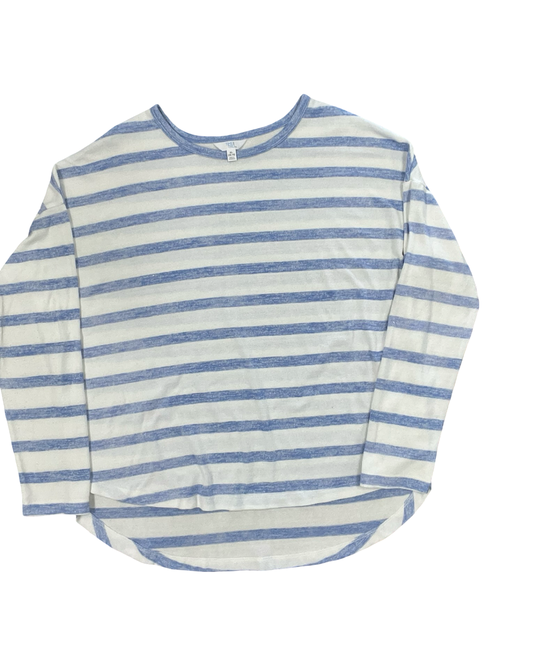 Top Ls By Time And Tru In Blue & White, Size:Xl