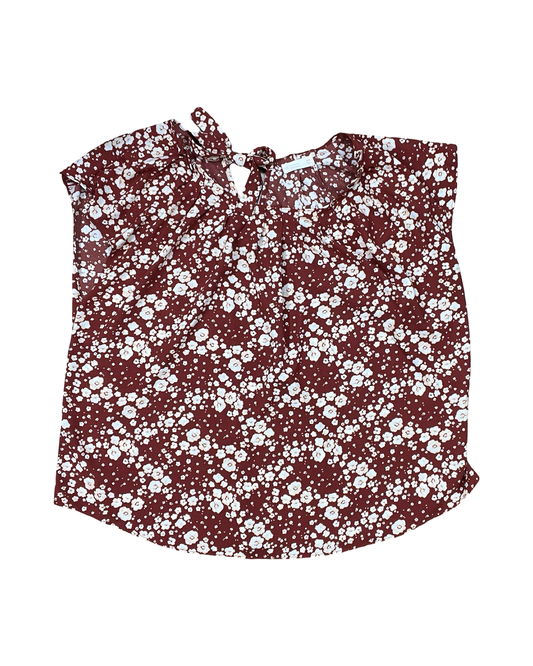 Top Ss By Lauren Conrad In Maroon, Size:1X