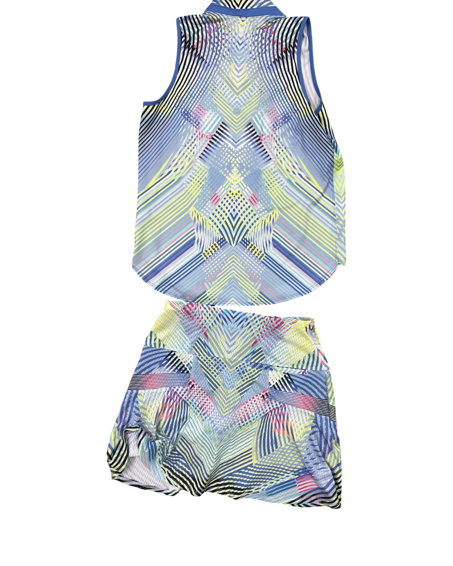 Lounge Set Shorts By Lucky In Love In Blue & Yellow, Size:Xs