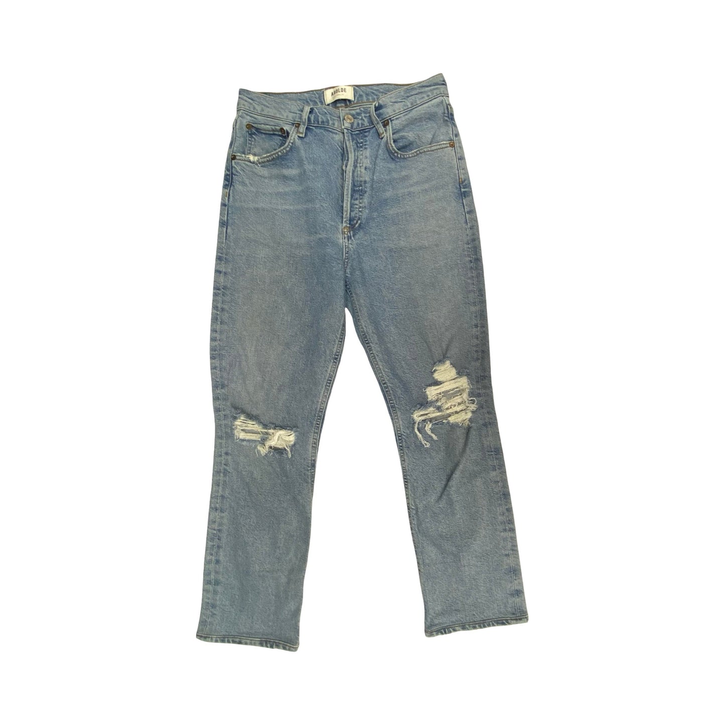 Jeans Straight By Agolde In Blue Denim, Size:4