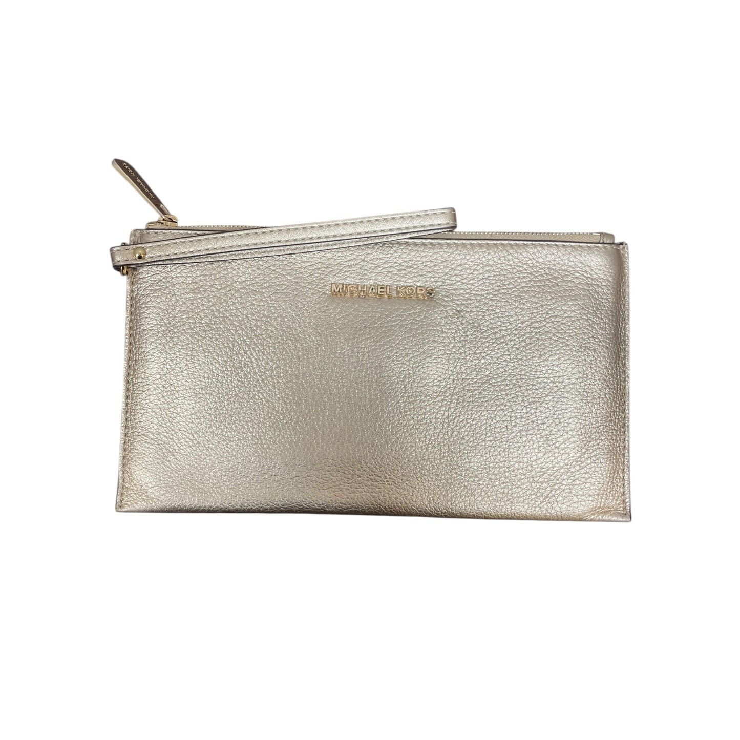 Wristlet Designer By Michael Kors In Gold, Size:Large
