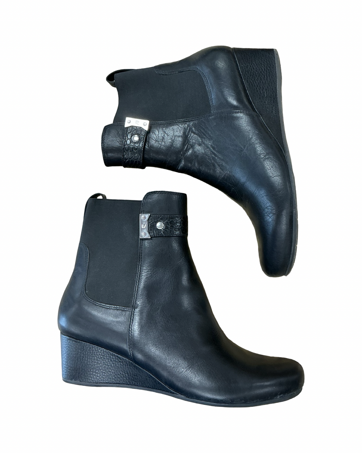 Boots Ankle Flats By Rockport In Black, Size:9