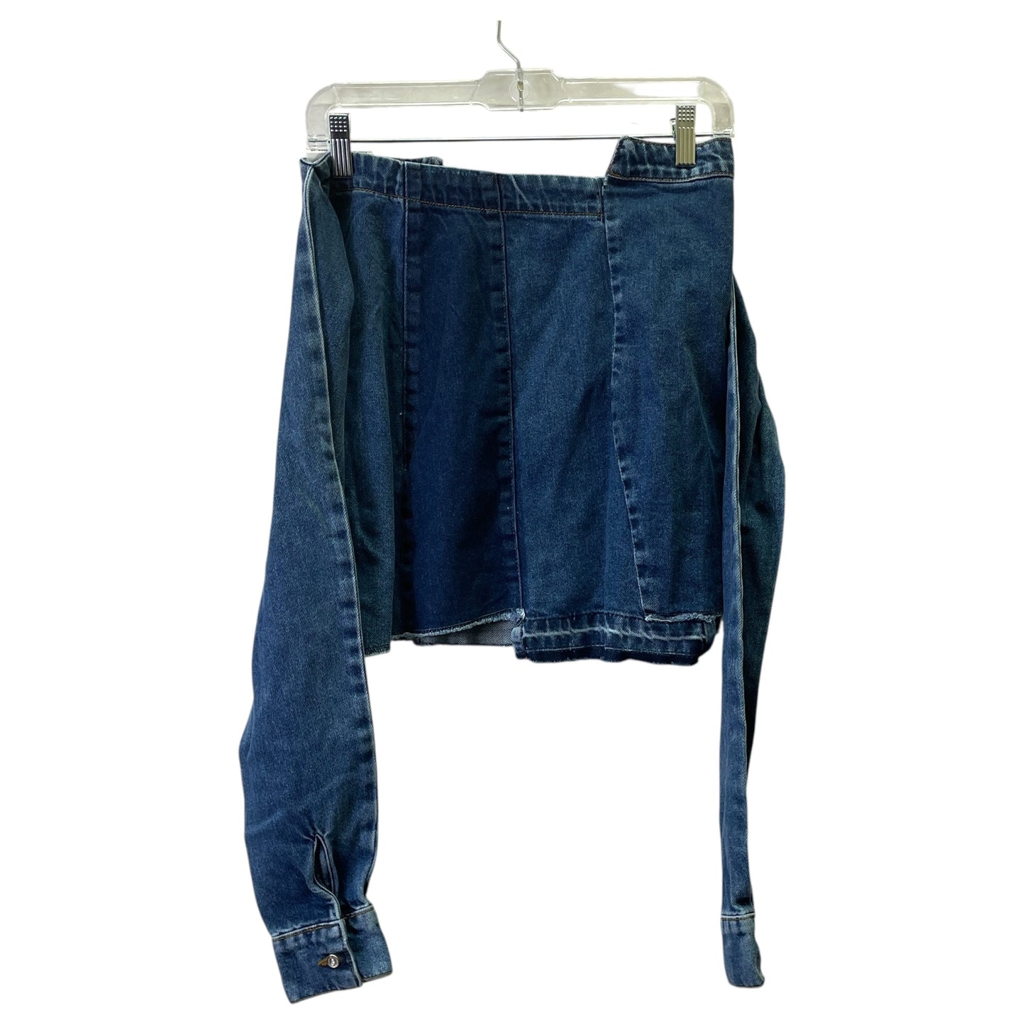 Skirt Mini & Short By Zara In Blue Denim, Size:M