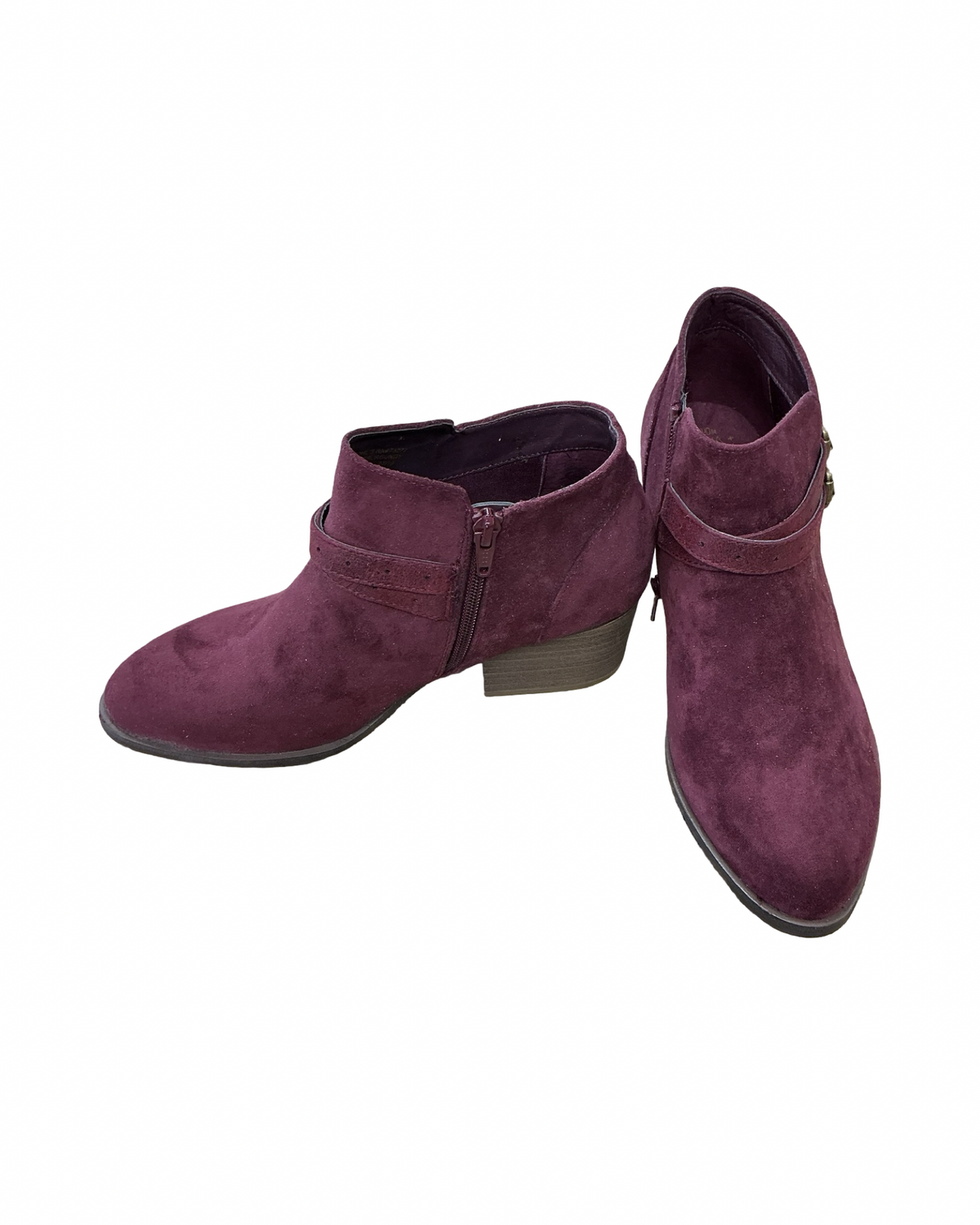 Boots Ankle Heels By Sonoma In Maroon, Size:8