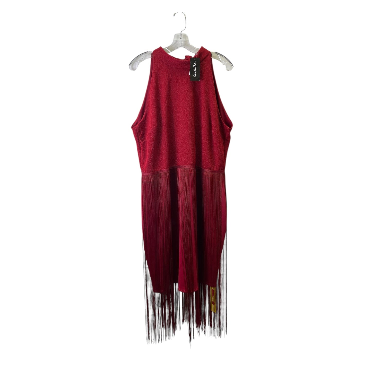 Dress Casual Midi By Simply Be In Red, Size:2X
