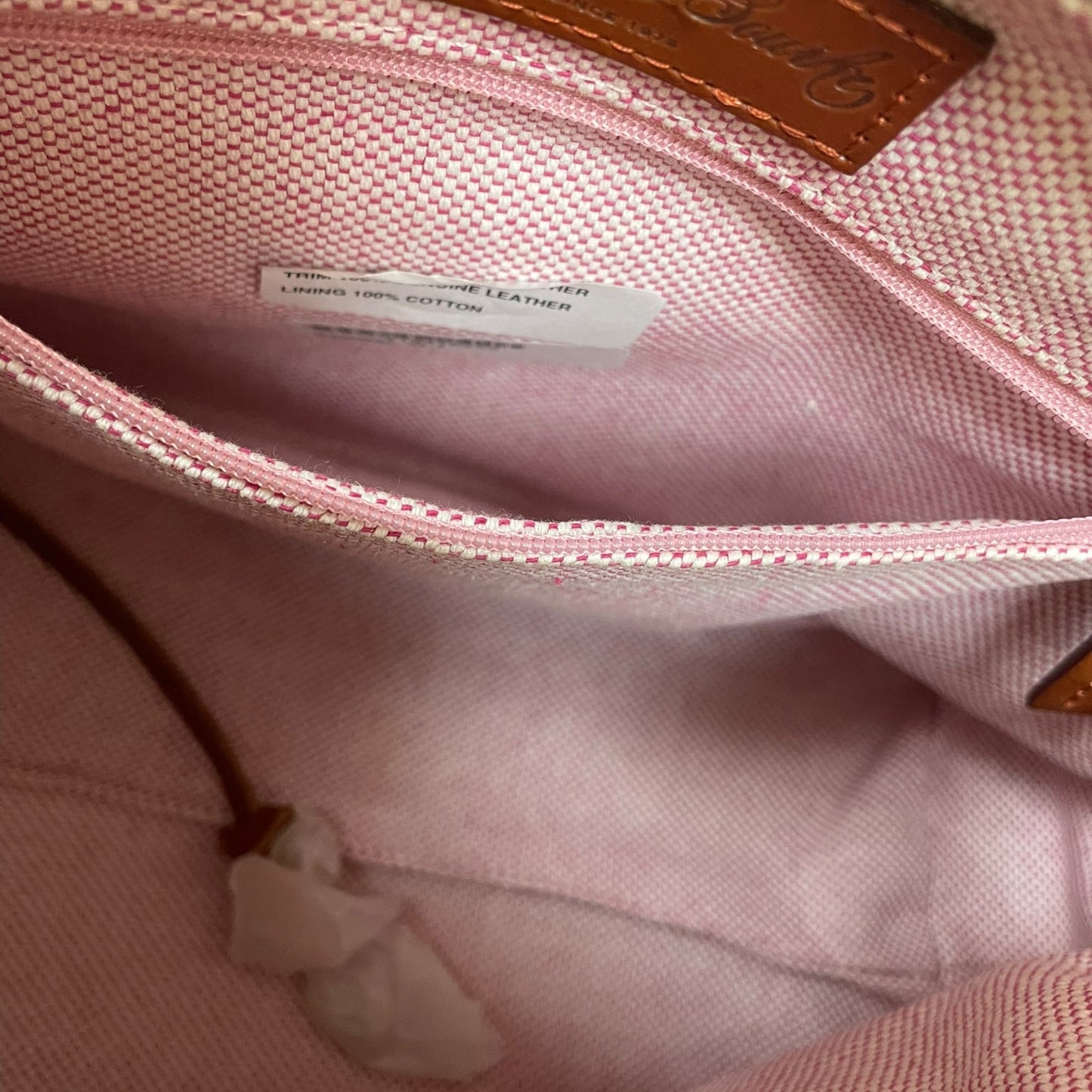 Handbag Designer By Dooney And Bourke In Cream & Tan, Size:Medium