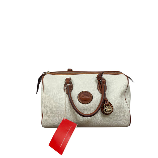 Handbag Designer By Dooney And Bourke In Cream & Tan, Size:Medium