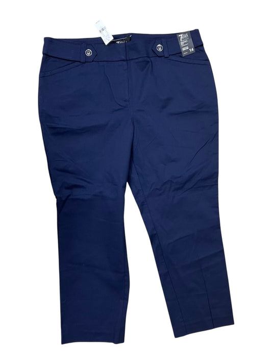 Pants Cropped By Clothes Mentor In Blue, Size:14