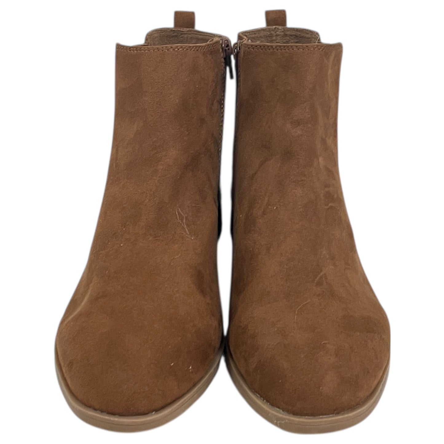 Boots Ankle Flats By So In Brown, Size:11