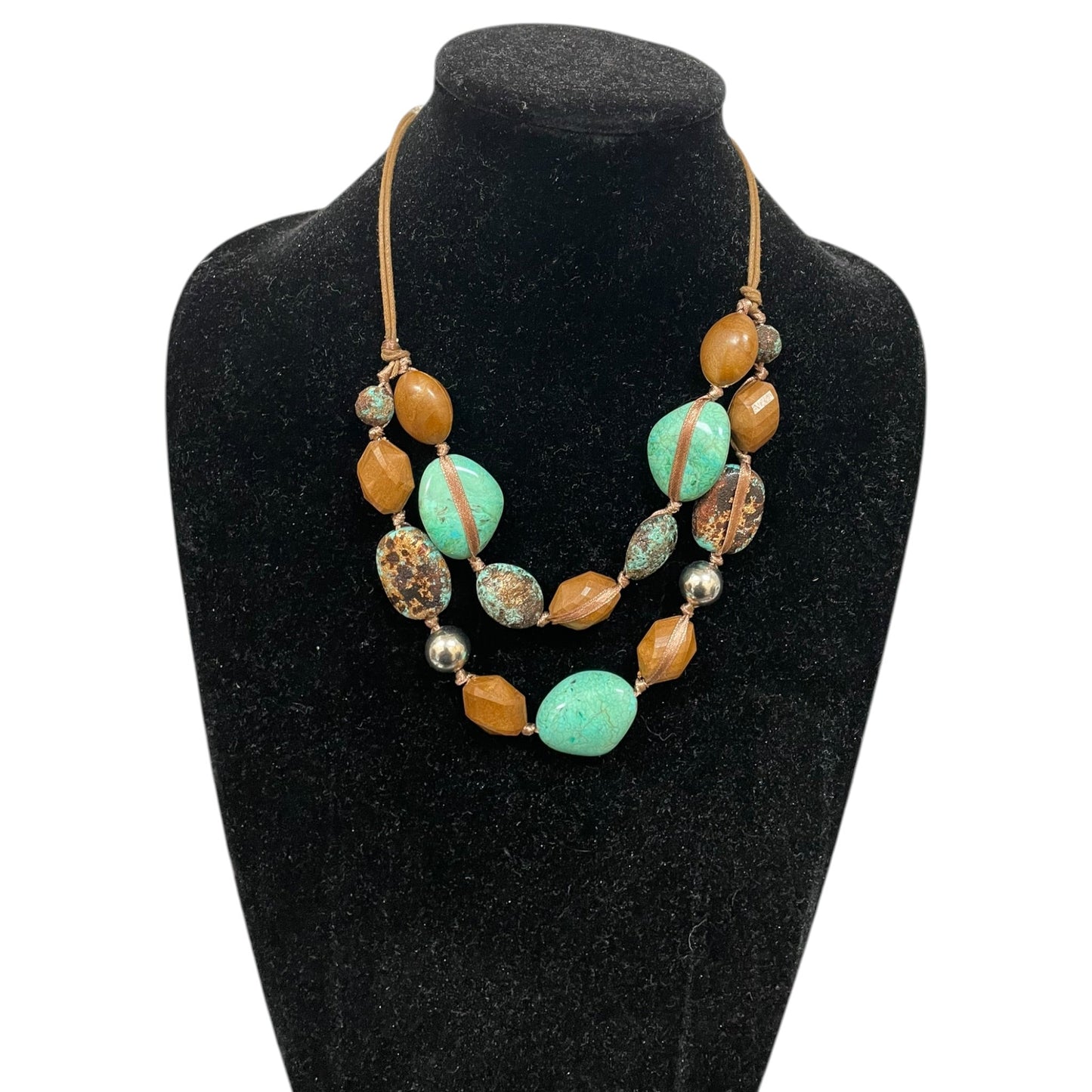Necklace Layered By Clothes Mentor In Blue & Brown