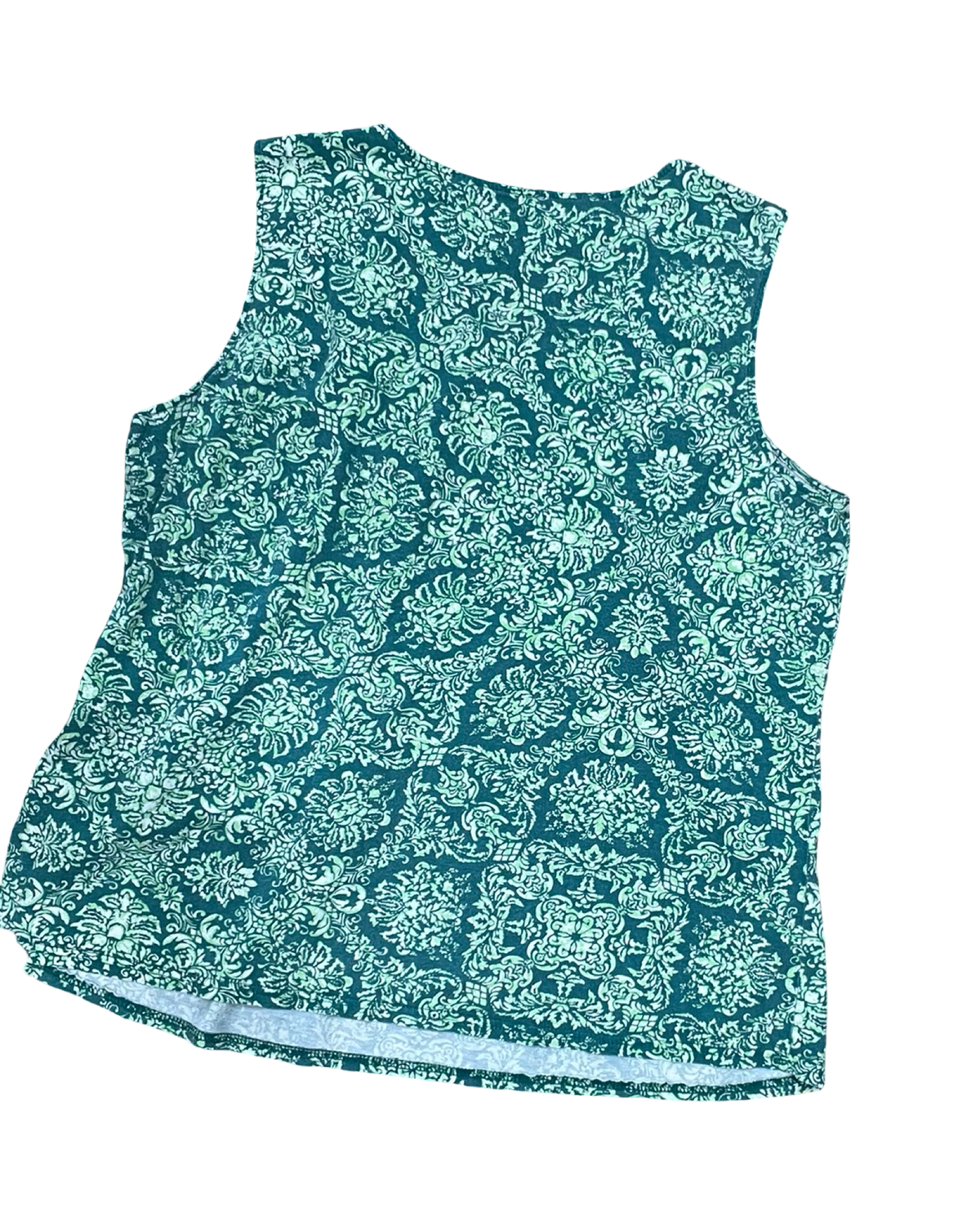 Top Sleeveless By Basic Editions In Green, Size:Xl