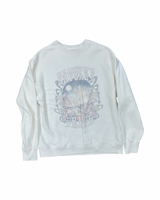 Sweatshirt Crewneck By Hollister In White, Size:Xs