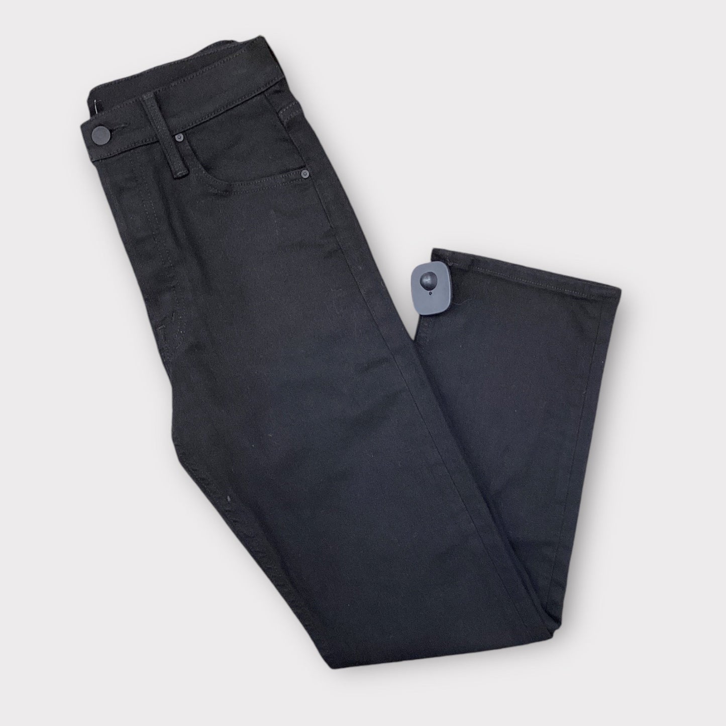 Jeans Straight By Mother Jeans In Black Denim, Size: 4