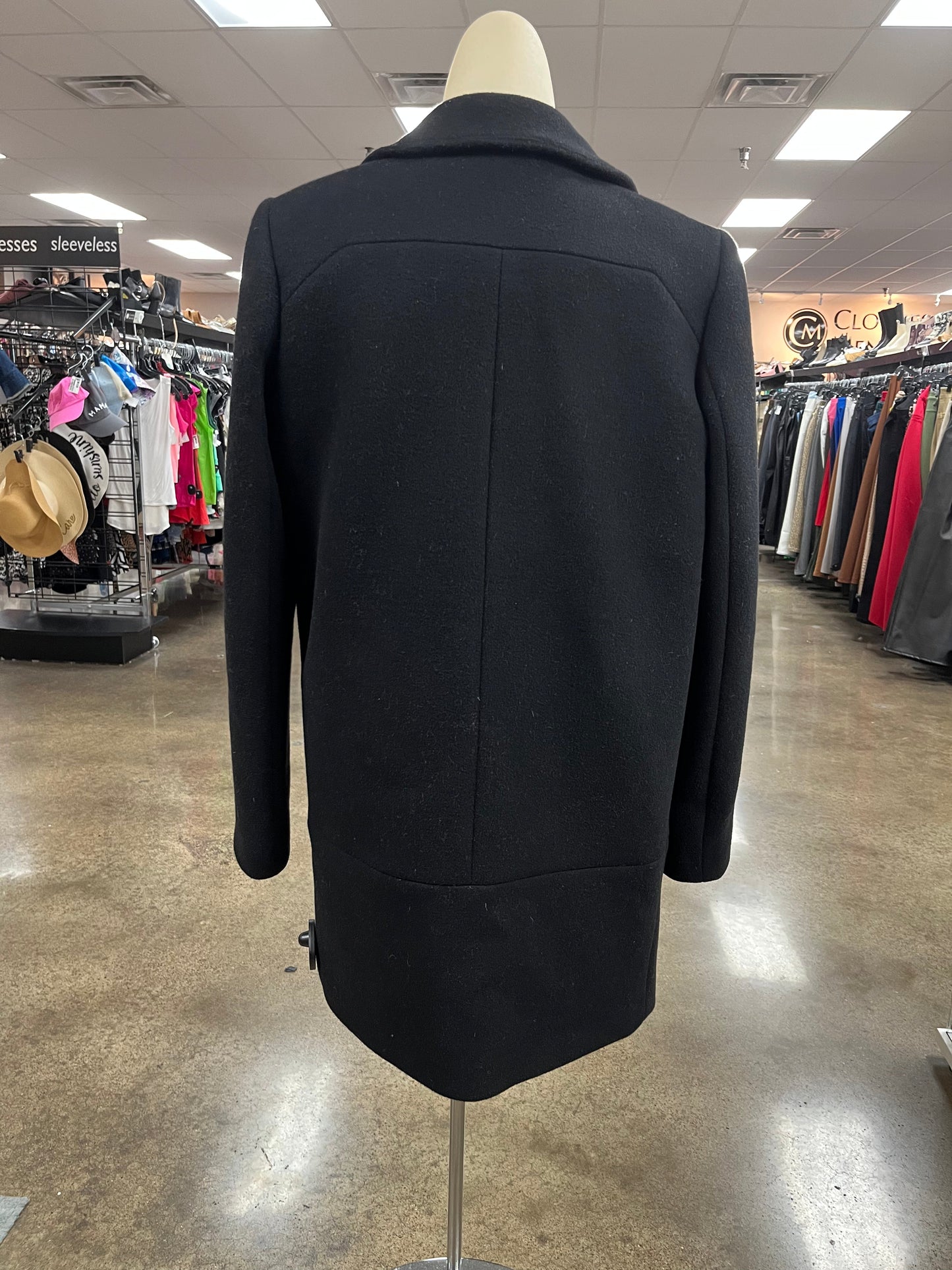 Coat Designer By Diane Von Furstenberg In Black, Size:2