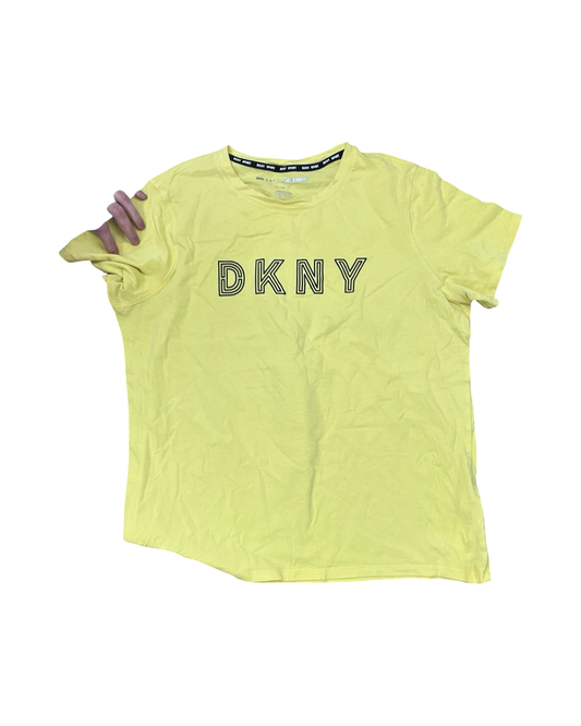 Athletic Top Ss By Dkny In Yellow, Size:Xl