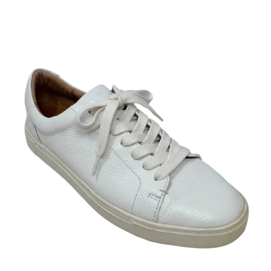Ivy Low Lace Italian Leather Sneakers Designer By Frye In White, Size: 10