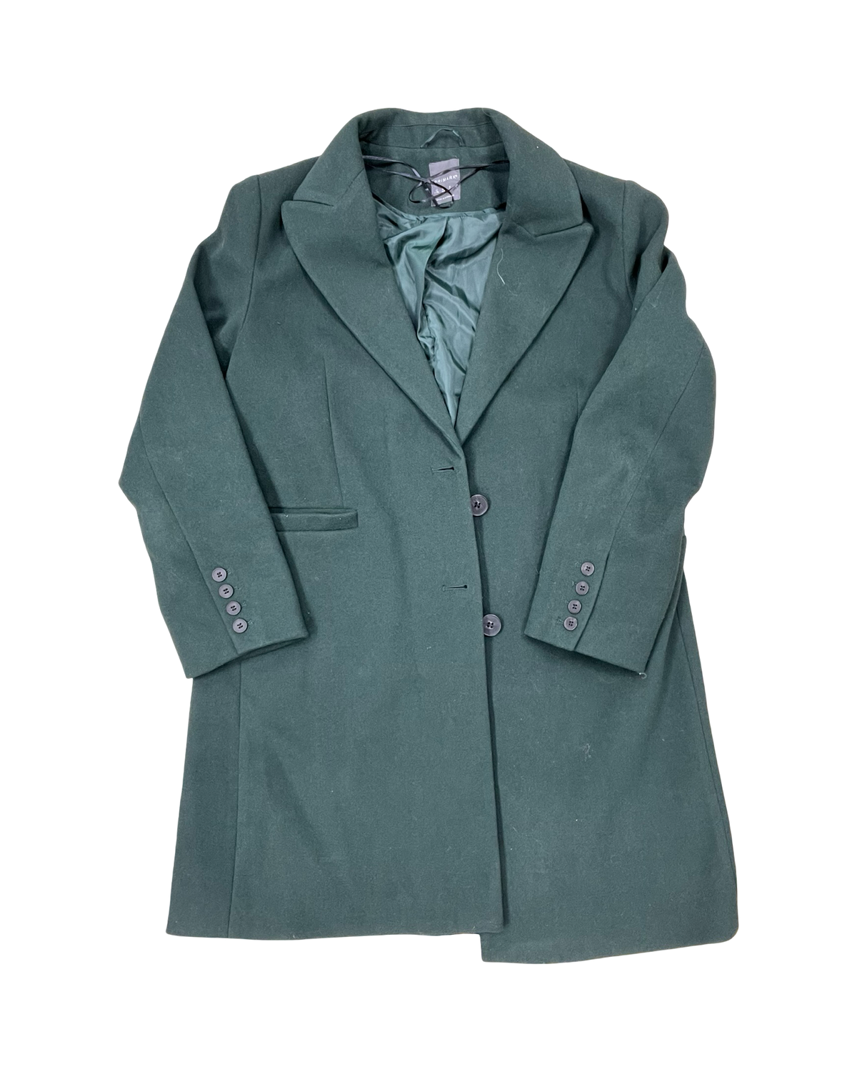 Coat Peacoat By Primark In Green, Size:12