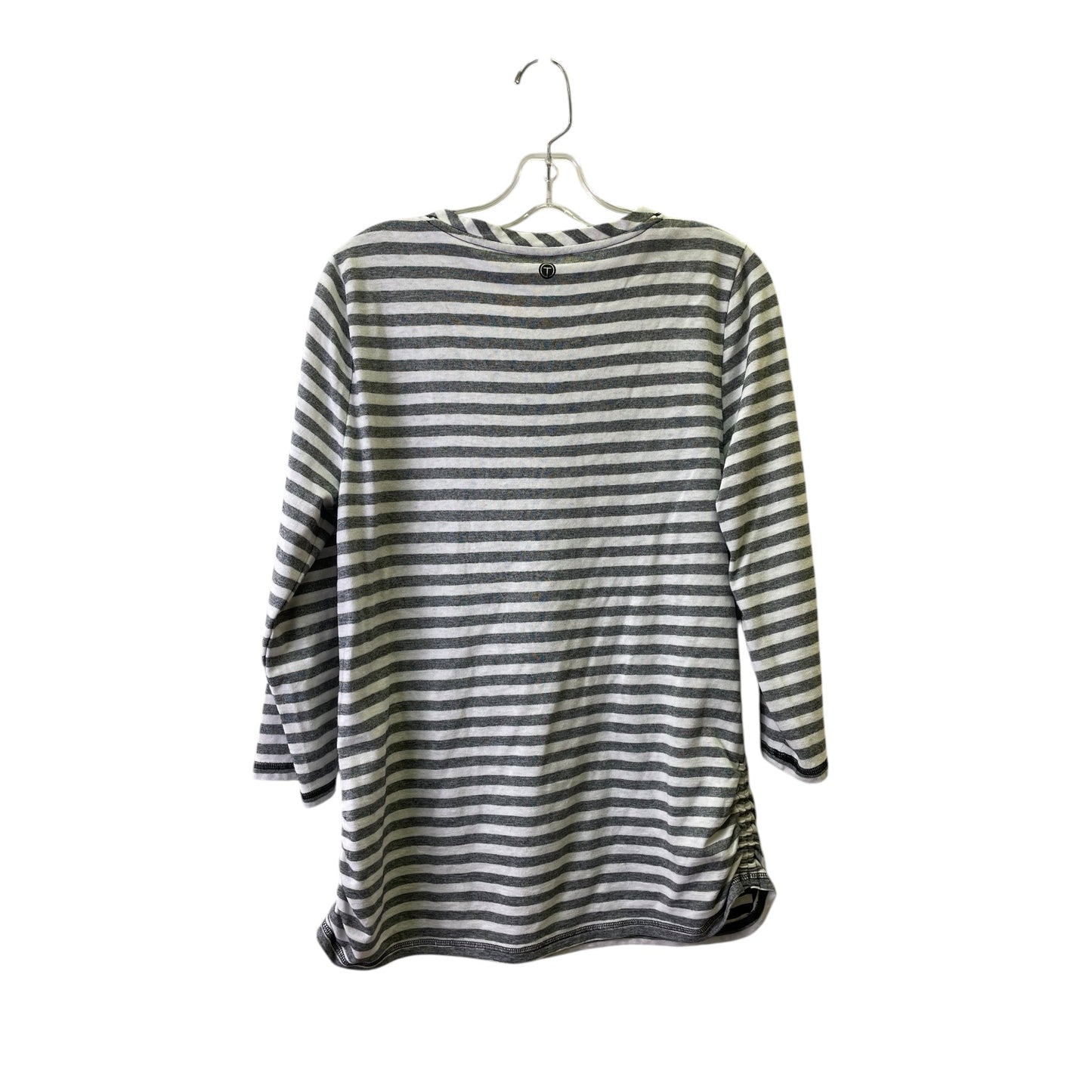 Top 3/4 Sleeve Basic By Talbots In Grey, Size:L