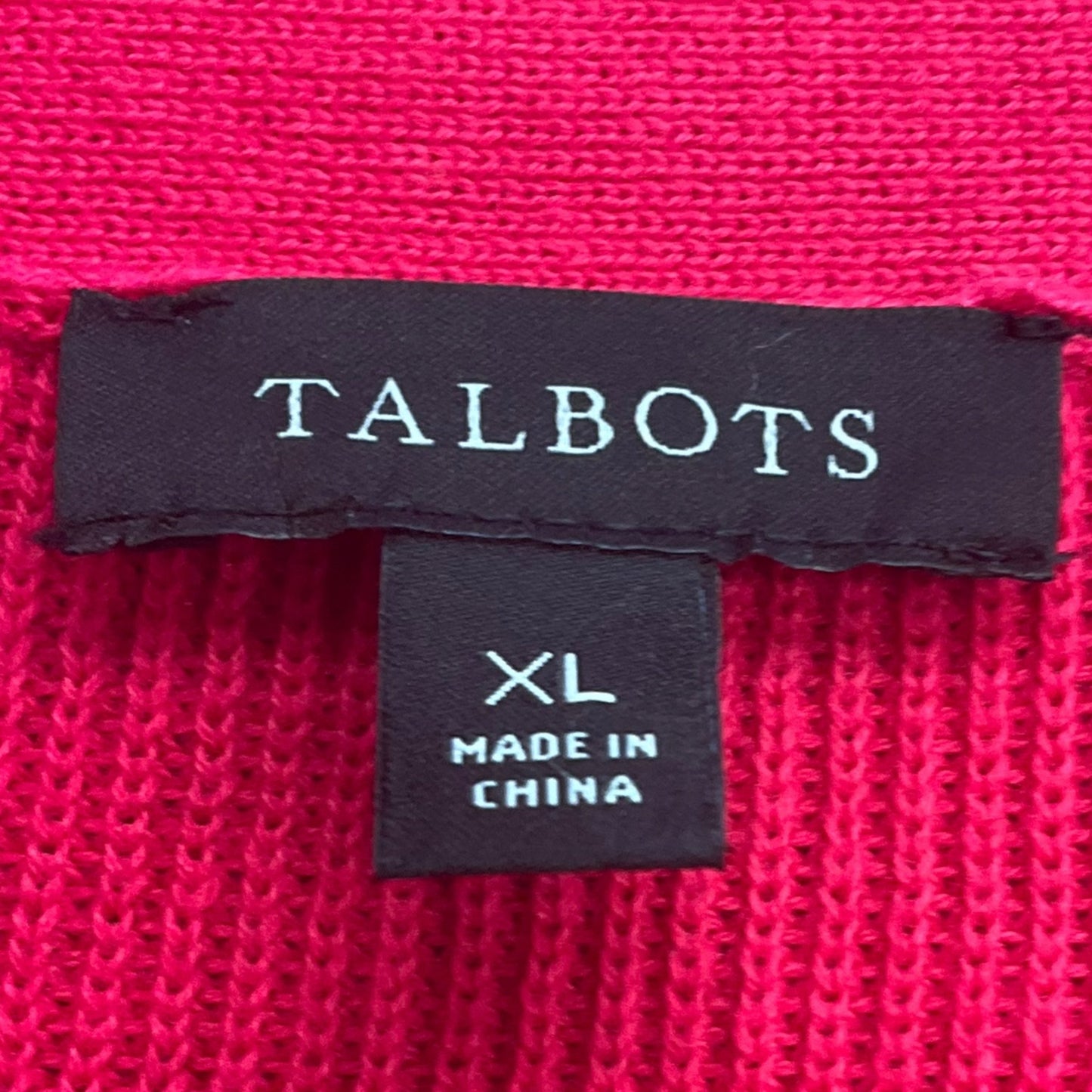 Cardigan By Talbots In Pink, Size: Xl