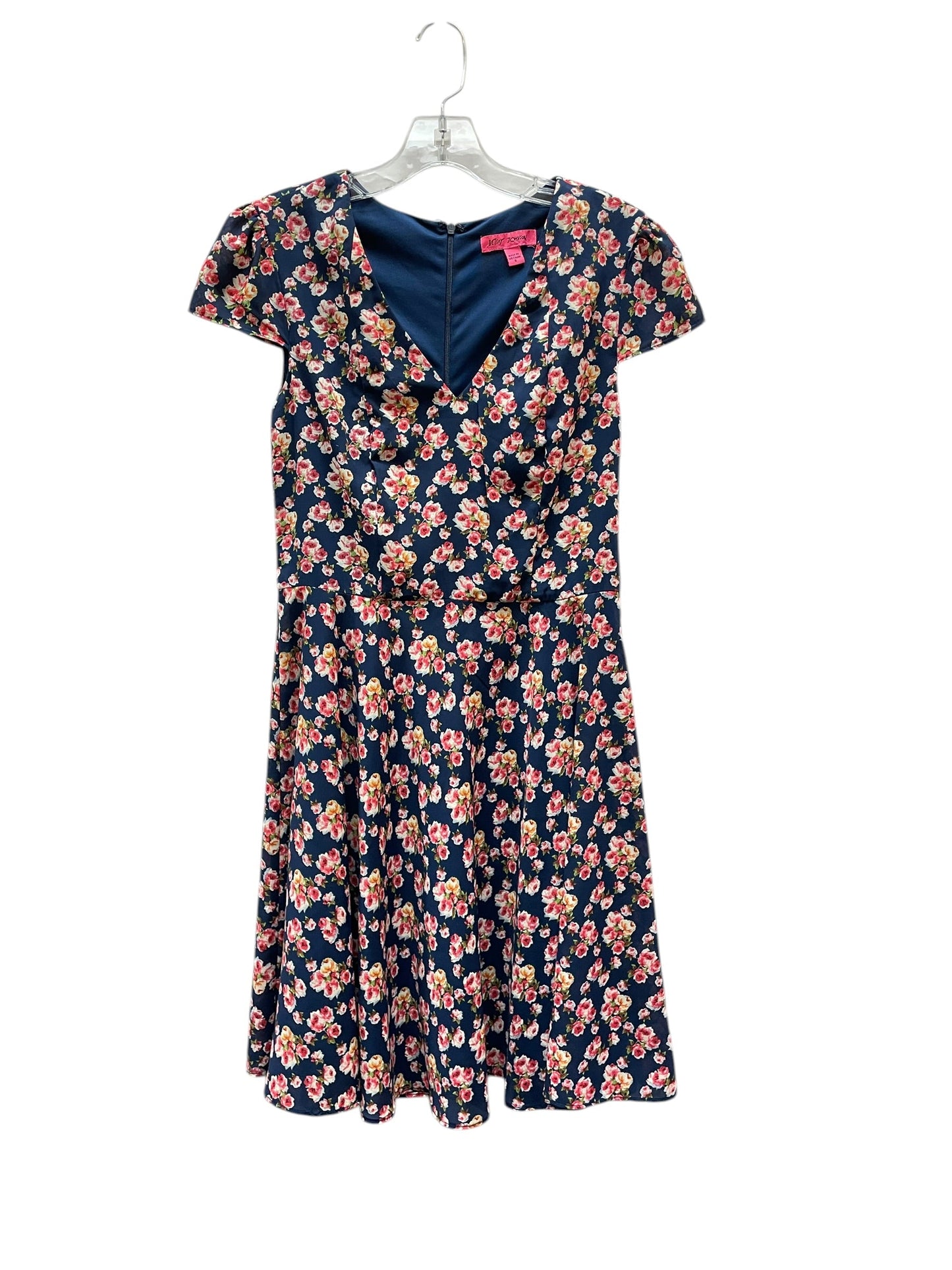 Dress Casual Midi By Betsey Johnson In Floral Print, Size:6