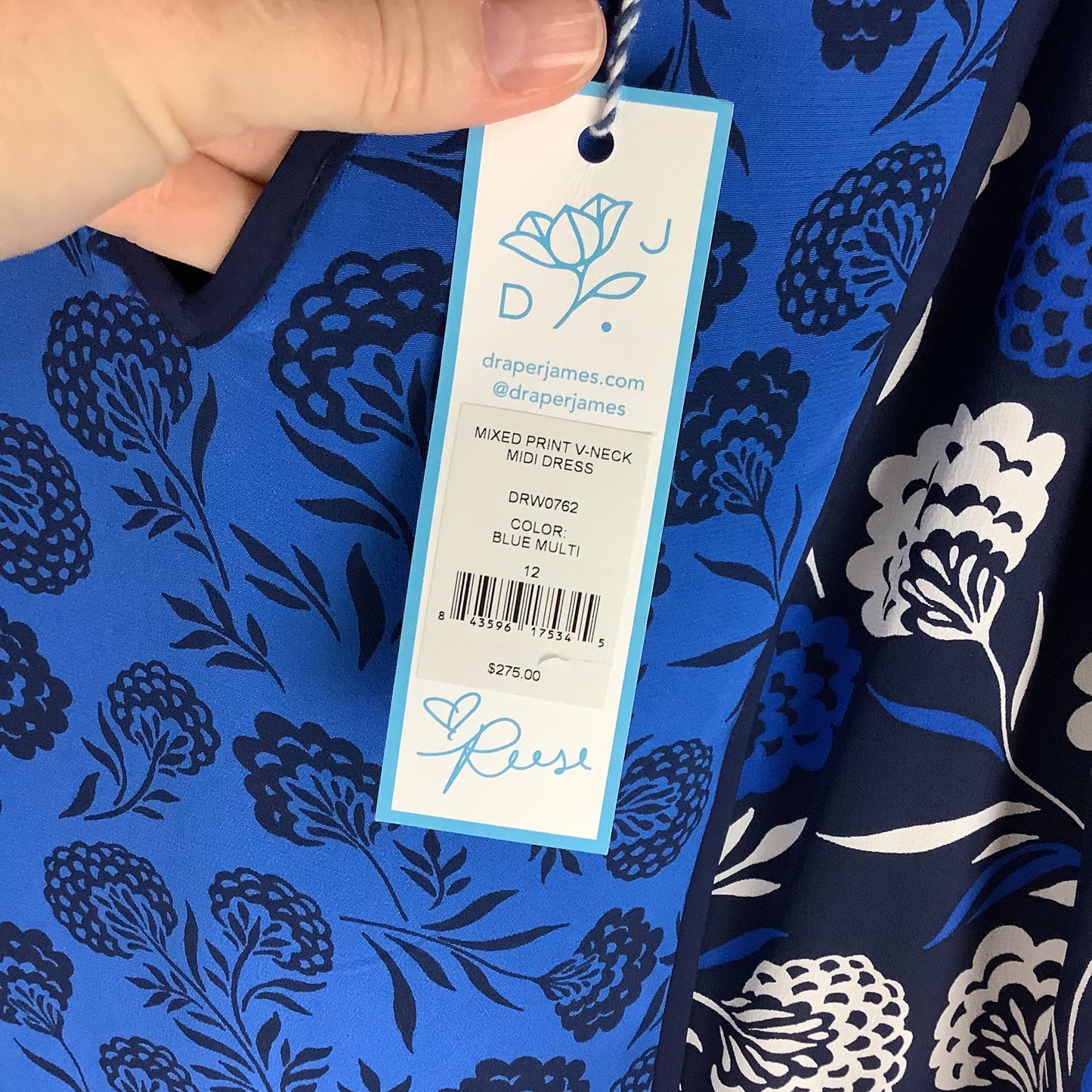 Dress Casual Maxi By Draper James In Blue, Size: 12