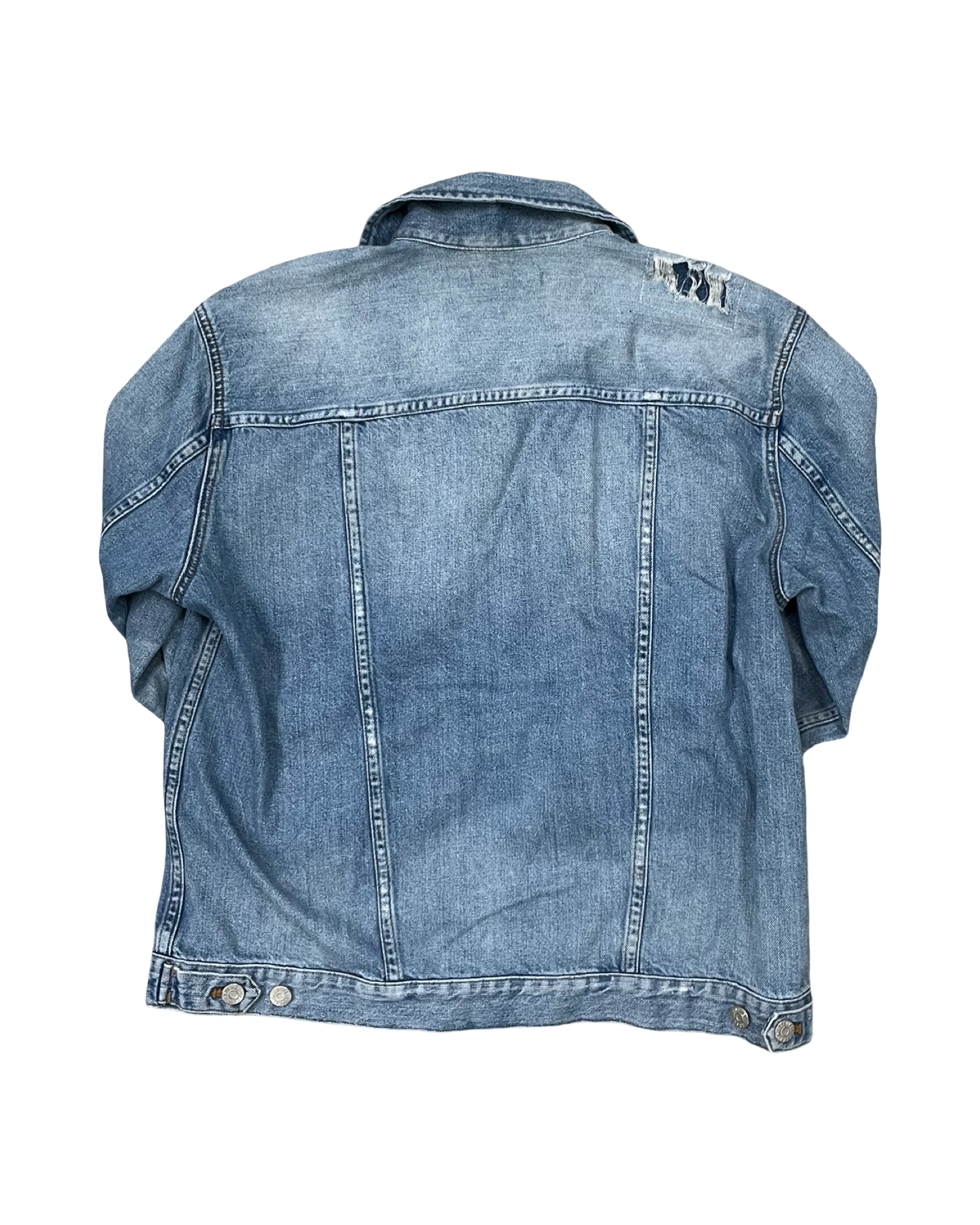 Jacket Denim By Madewell In Blue Denim, Size:L