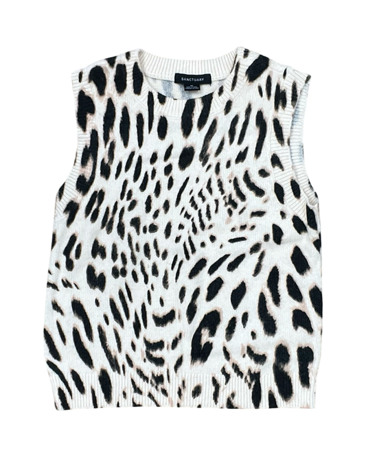 Top Sleeveless By Sanctuary In Animal Print, Size:Xs
