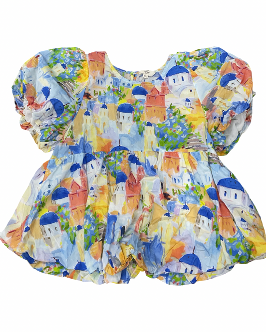 Top Ss By Entro In Blue & Yellow, Size:S