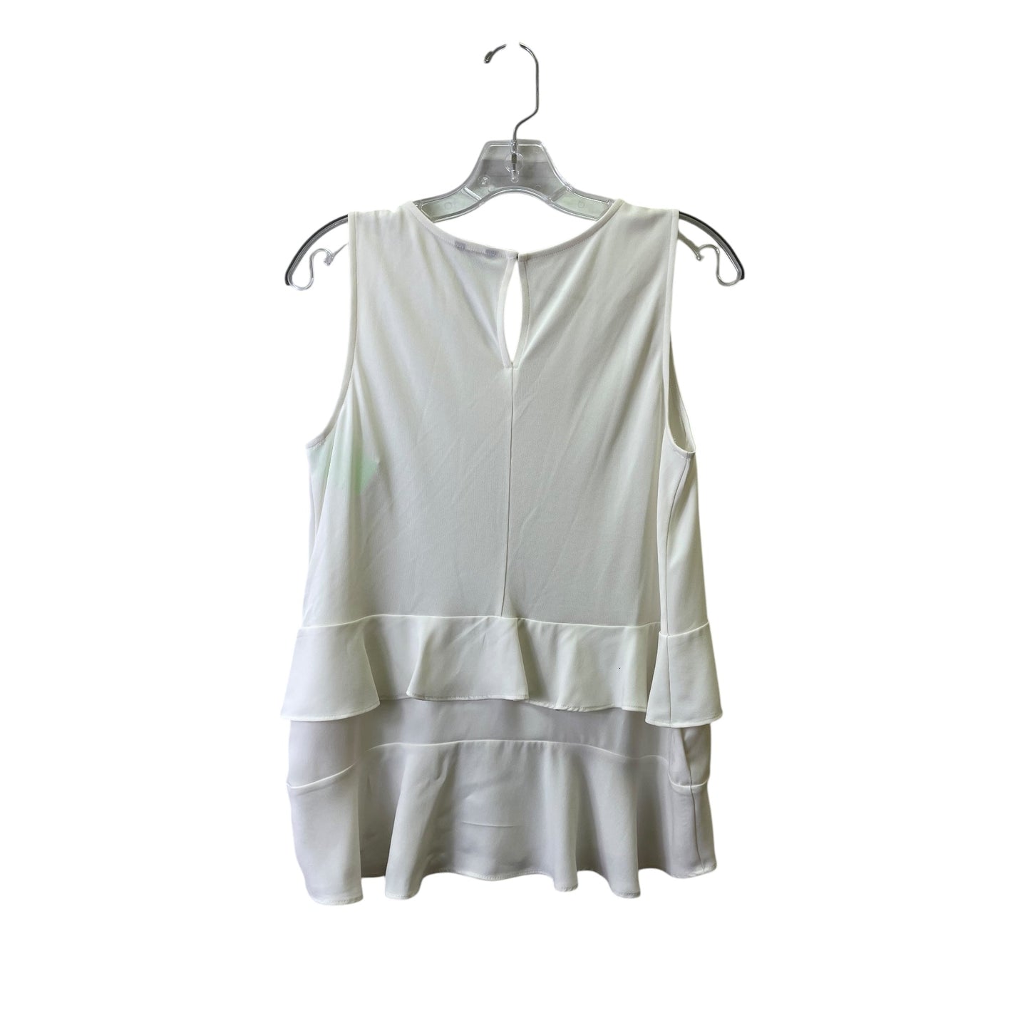Top Sleeveless By Ann Taylor In Cream, Size:S