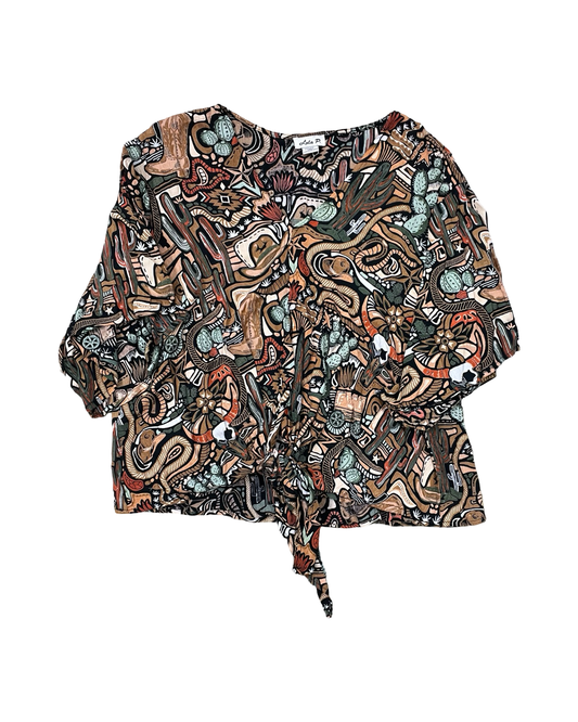 Top Ss By Lola In Black & Brown, Size:Xl