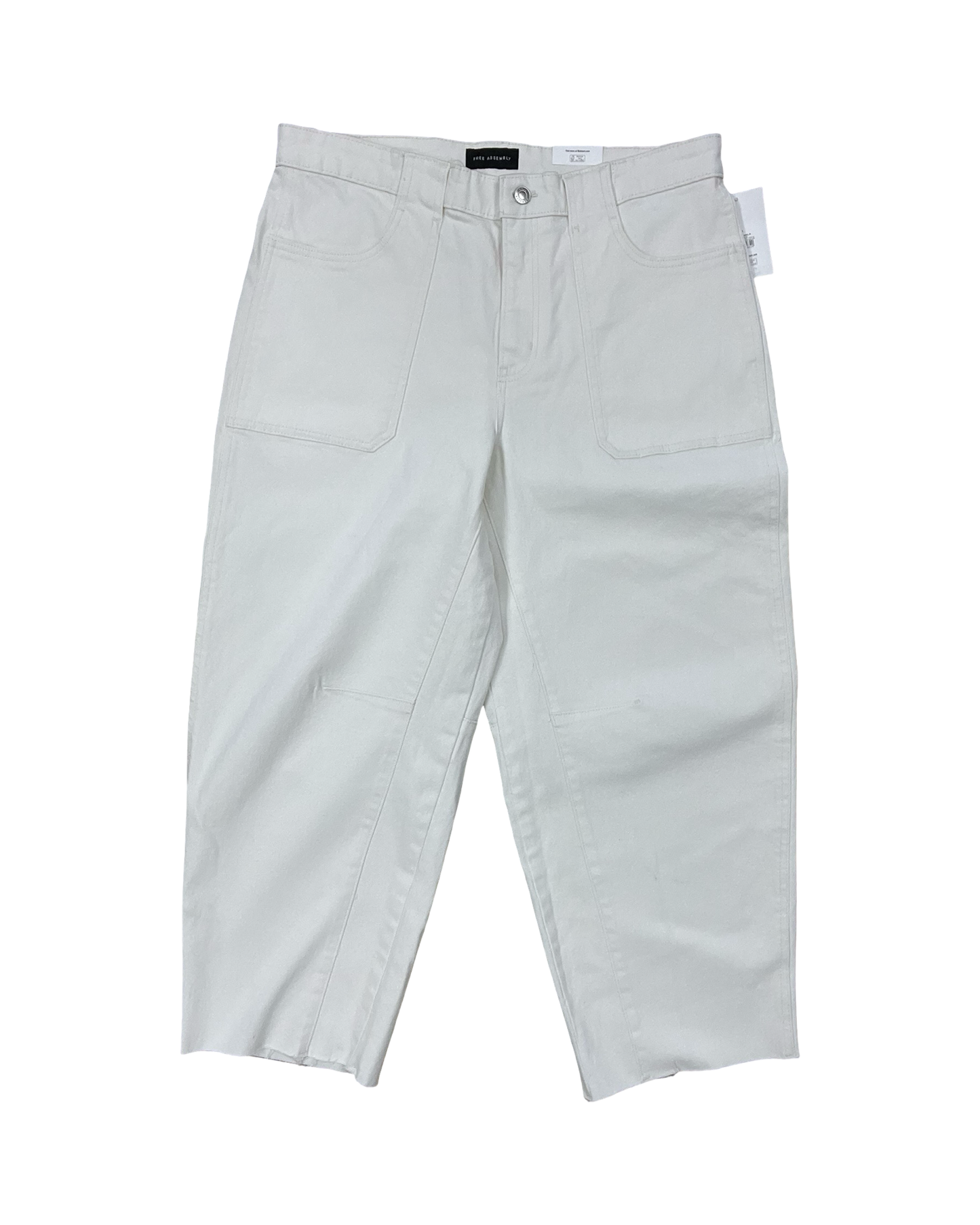 Jeans Wide Leg By Free Assembly In Cream Denim, Size:14