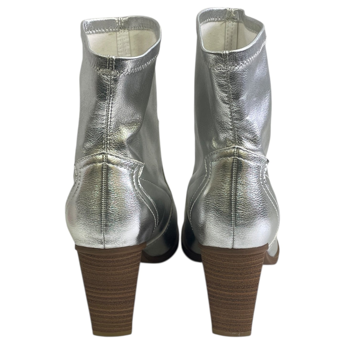 Boots Ankle Heels By Mia In Silver, Size:8.5