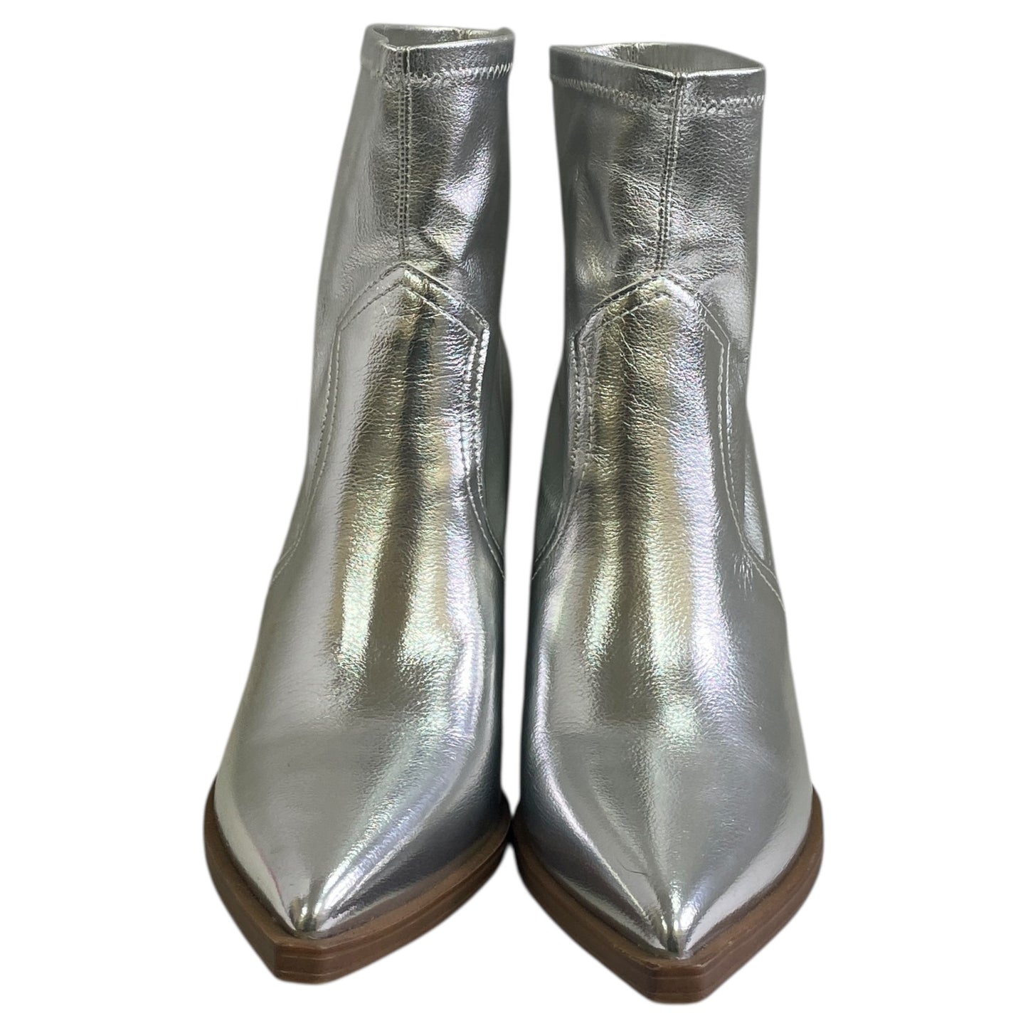 Boots Ankle Heels By Mia In Silver, Size:8.5