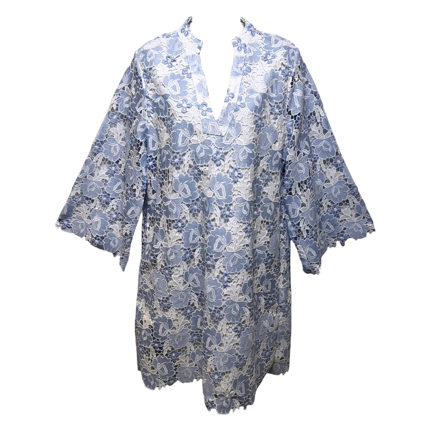 The Grace Mini Dress By J. Marie In Blue & White, Size: XS