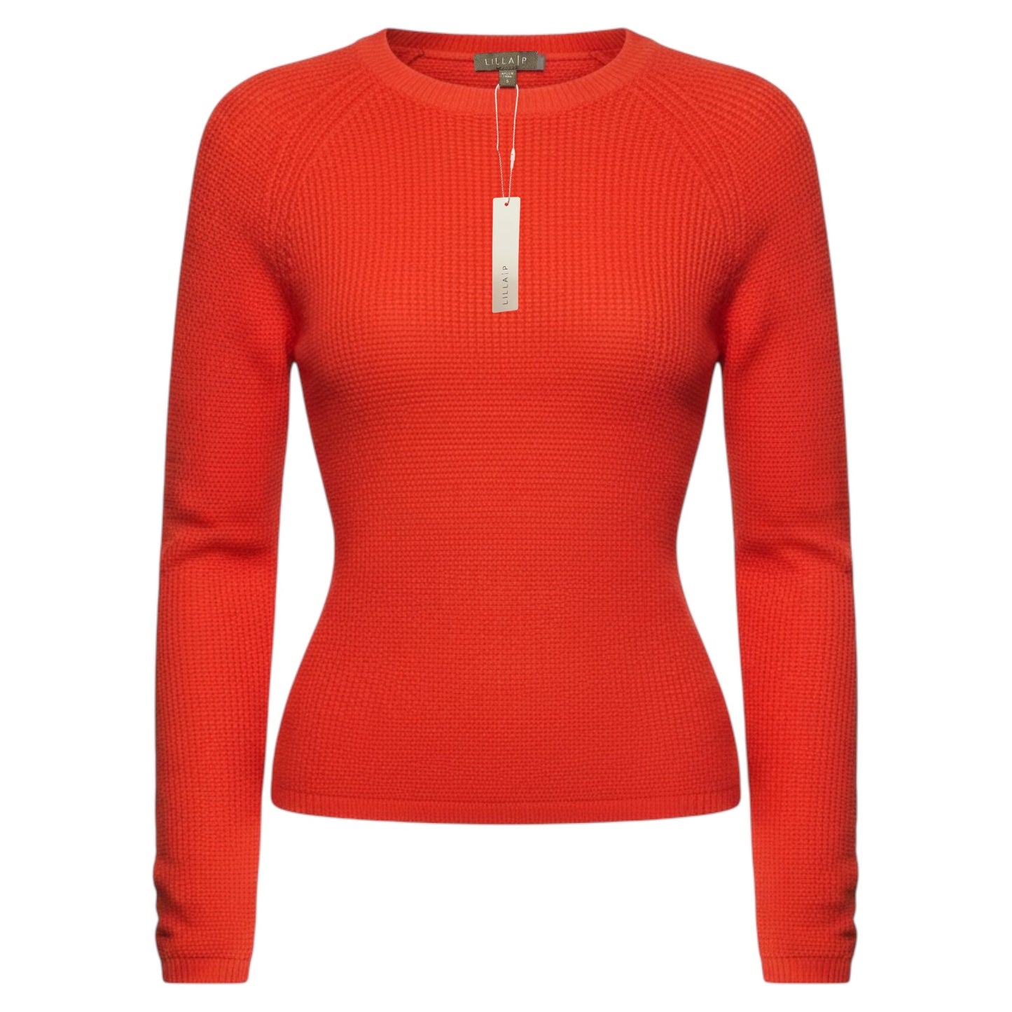 Sweater By Lilla P In Orange & Tan, Size: S