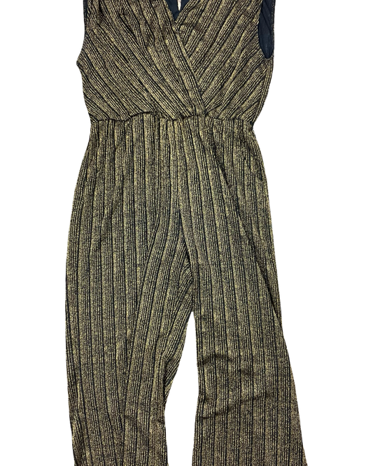 Jumpsuit By Luxology In Black & Gold, Size:L