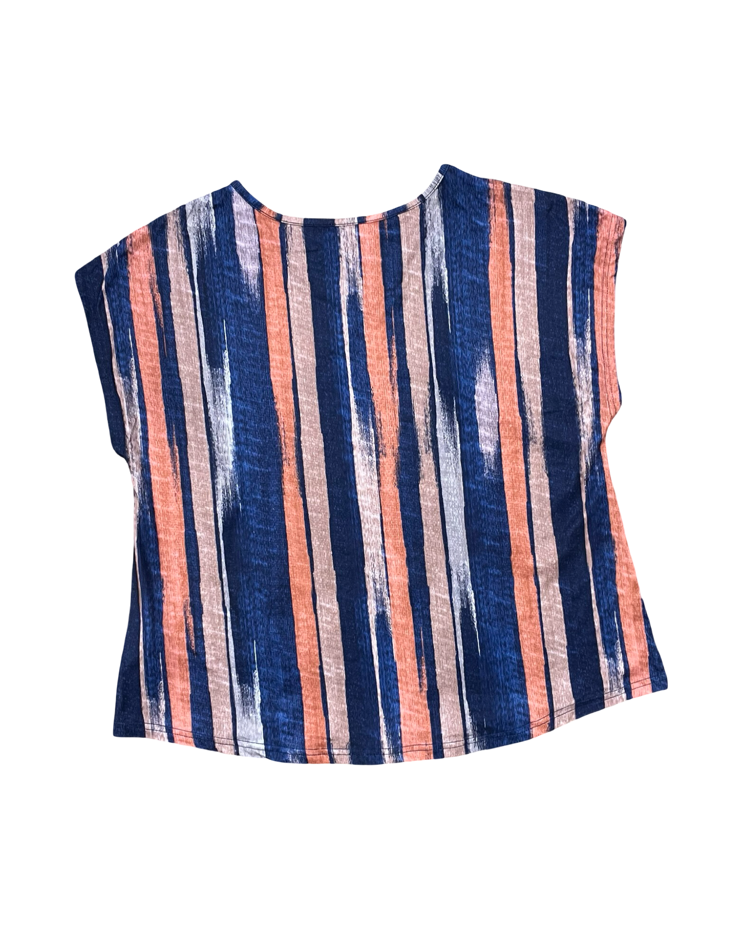Top Ss By Emery Rose In Blue & Orange, Size:1X
