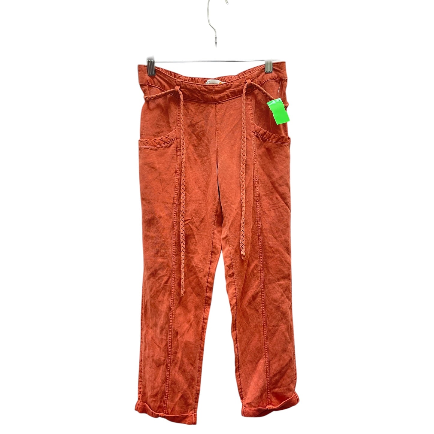 Pants Linen By C And C In Peach, Size:2
