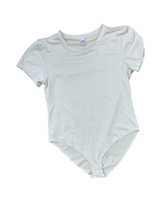 Bodysuit By Just Be In Cream, Size:Xl
