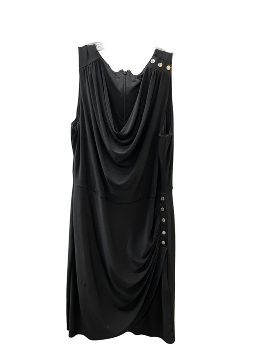 Dress Party Midi By White House Black Market In Black & Silver, Size:L