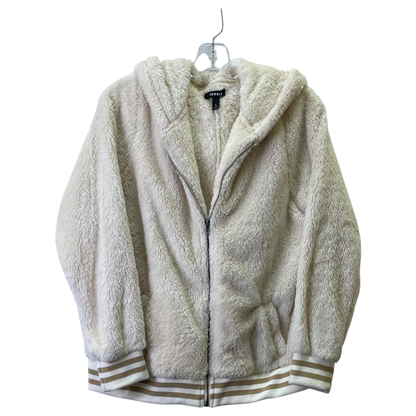 Jacket Faux Fur & Sherpa By Torrid In White, Size:0